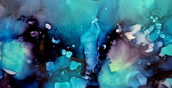 «Aqua Veil» auf Leinwand
