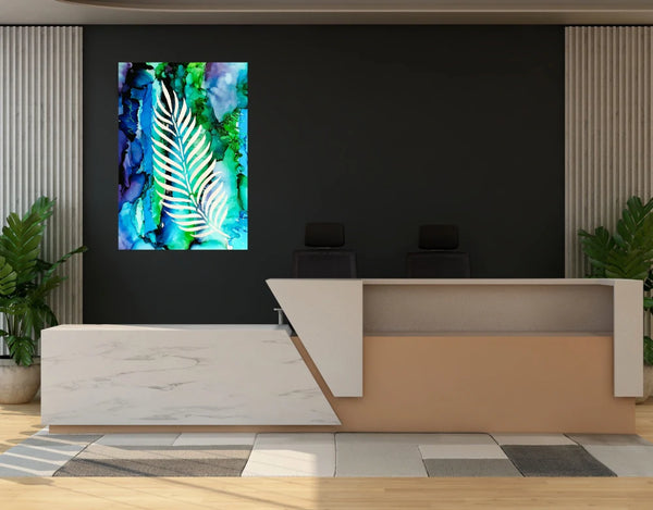 Acrylglasbild «Silver Feather»