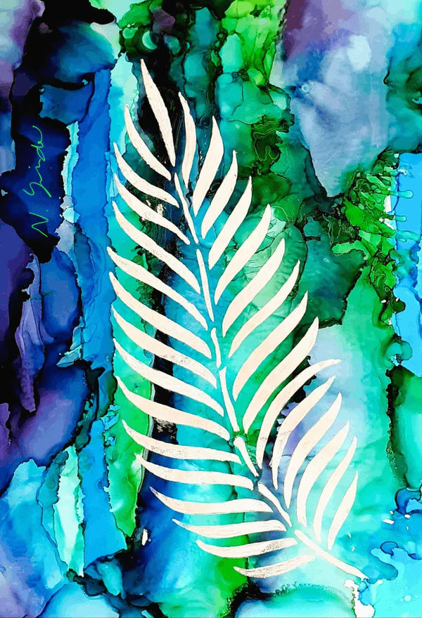 Acrylglasbild «Silver Feather»