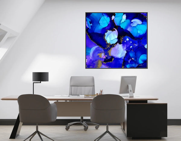 «Blue Harmony» auf Leinwand