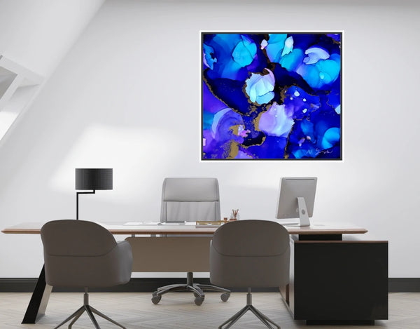 «Blue Harmony» auf Leinwand